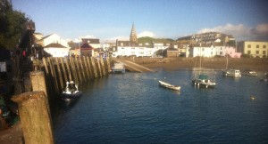 Illfracombe harbour with rib