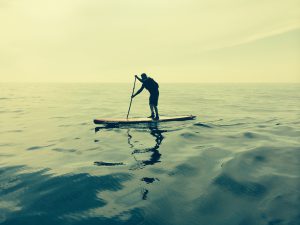 Stand Up Paddle Board the channel